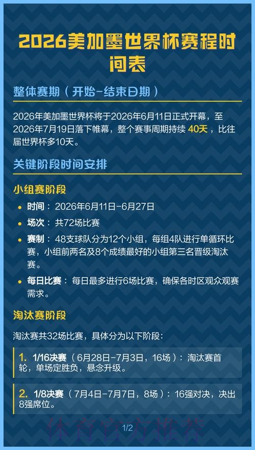 2026世界杯美加墨时间